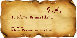 Illés Anasztáz névjegykártya